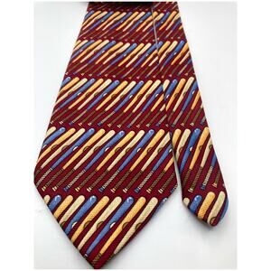Baseball Themed 100% Polyester Men's TIE Baseball Bats 62" Long x 3.75" Wide